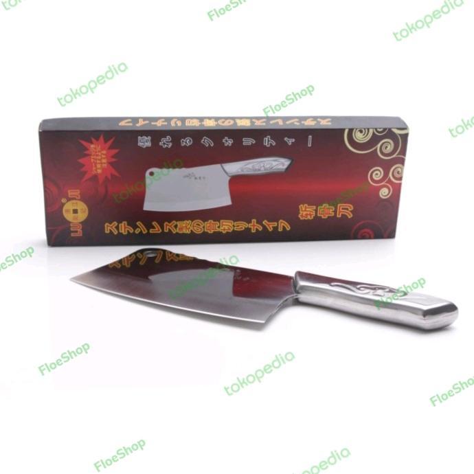 Pisau Golok Daging Besar Gagang Stainless Steel Luji/Luoji B 018 B018