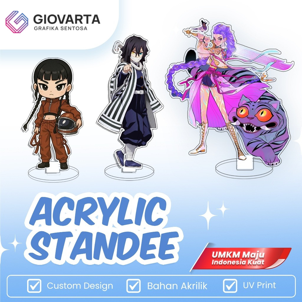 Standee Custom Akrilik 3MM Custom Figure Artis Idola K-POP/J-POP/Anime - Cocok untuk Kado Anniversar