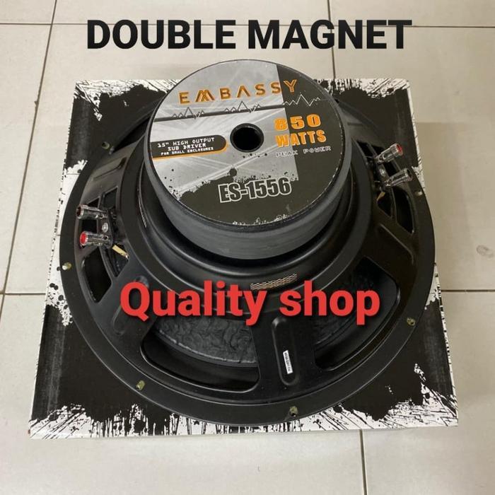 SPEAKER SUBWOOFER EMBASSY 15 INCH DOUBLE MAGNET DAN DOUBLE COIL BARU