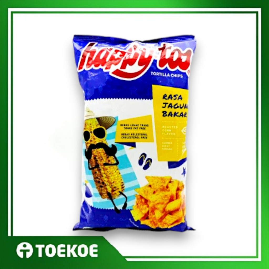 TOEKOE Happy Tos Keripik Tortilla Jagung Bakar Biru 140gr