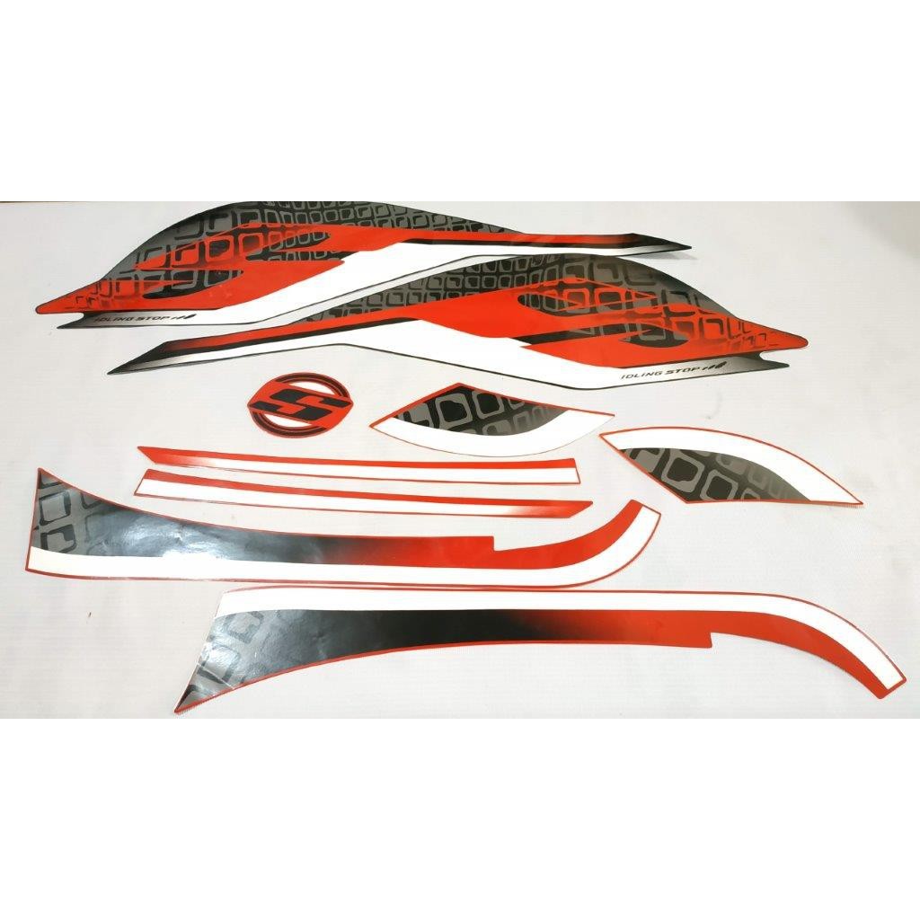 STIKER STRIPING SCOOPY 2019 MERAH