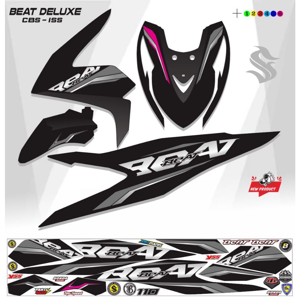 STRIPING DECAL VARIASI STICKER MOTOR BEAT DELUXE 2020 / 2022 / STICKER