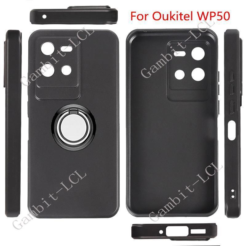 For Oukitel WP50 WP 50 OukitelWP50 6.6" 2024 Back Ring Holder Bracket Phone Case Soft Silicone TPU O