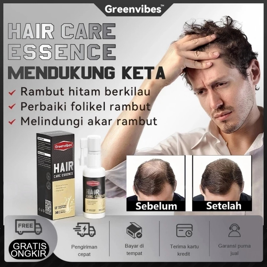 Hair Essence 30ml Serum Rambut Rontok Pria Wanita, Solusi Rambut Tipis, Botak, Jidat Lebar Tampak Pe