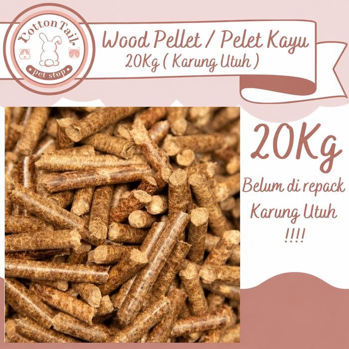 Wood Pellet / Pelet Kayu / Wood Pelet / Pellet Kayu Alami 20KG - Cream