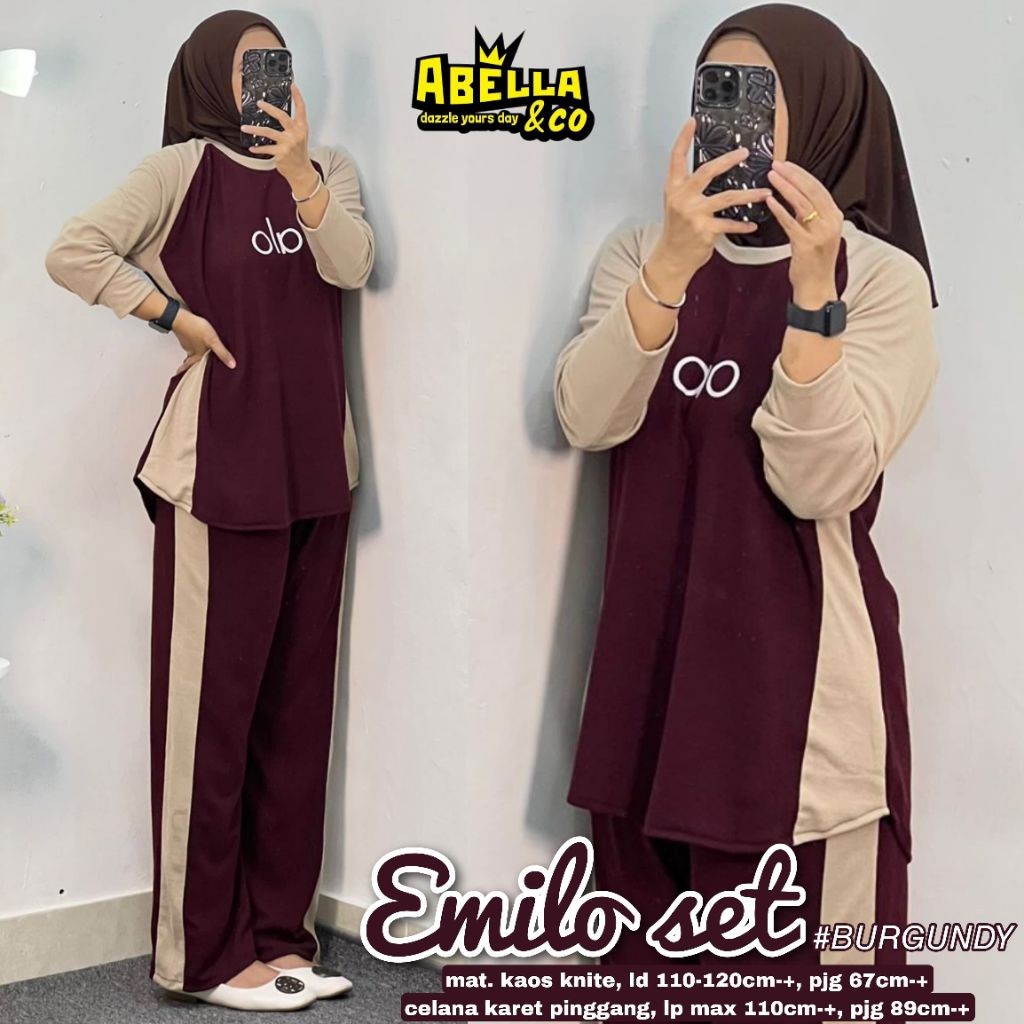 ada grup reseller tanyakan ke admin alya store Emilo setelan knit   Abella alya store