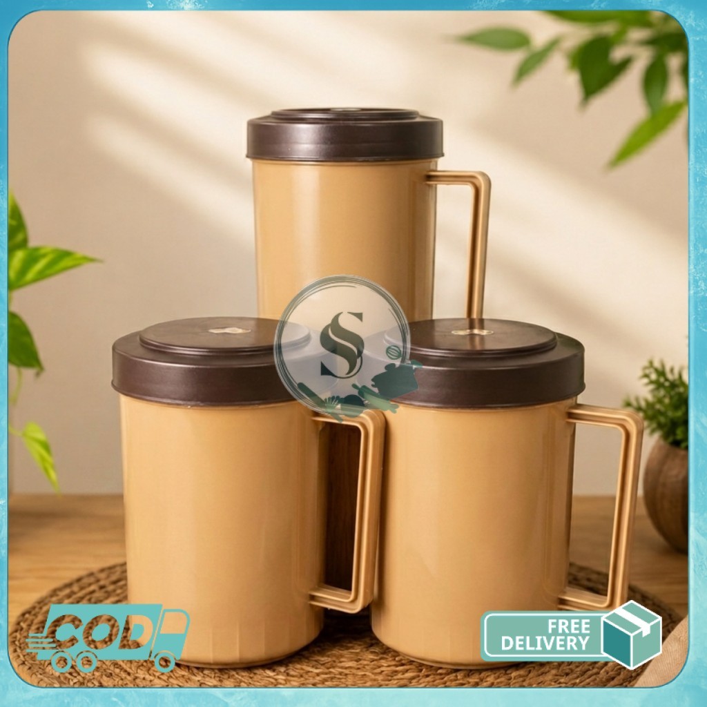 MUG GELAS TUTUP CHOCO /Gelas Plastik Jumbo Mug+Tutup / Cangkir Plastik gagang tutup/ MUG SINCHAN CAP