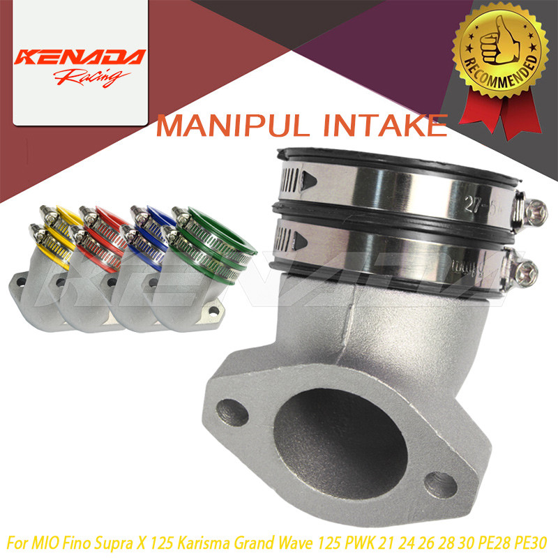 Manipol Karbu Intake Manifold 4 Valve MIO Fino Supra X 125 Karisma Grand Wave 125 PWK 21 24 26 28 30