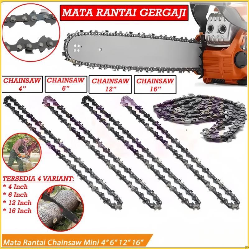 Mata Rantai Chainsaw Mini 4" 6" 12" 16" Rantai Adaptor Gerinda Gergaji COD