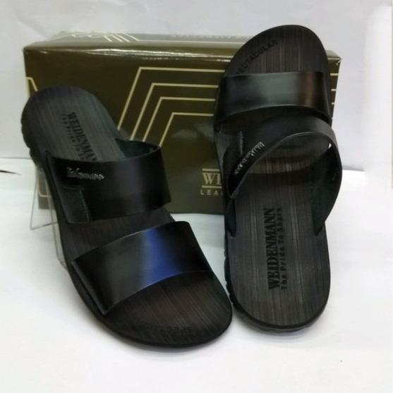 GRATIS ONGKIR Weidenmann RB 02 Sandal Kulit Kasual - BLACK, 38 ( BISA COD )