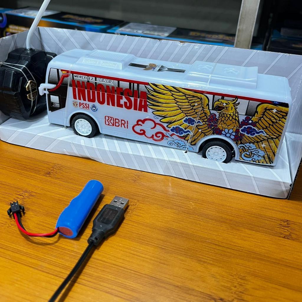 MAINAN RC BUS BASURI TELOLET REMOTE CONTROL BATERAI CAS