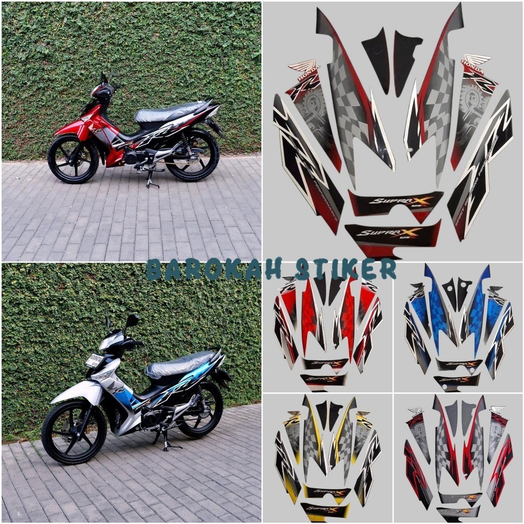 STRIPING STICKER LIST MOTOR HONDA SUPRA X 125 R 2007 2008 FULL BODY