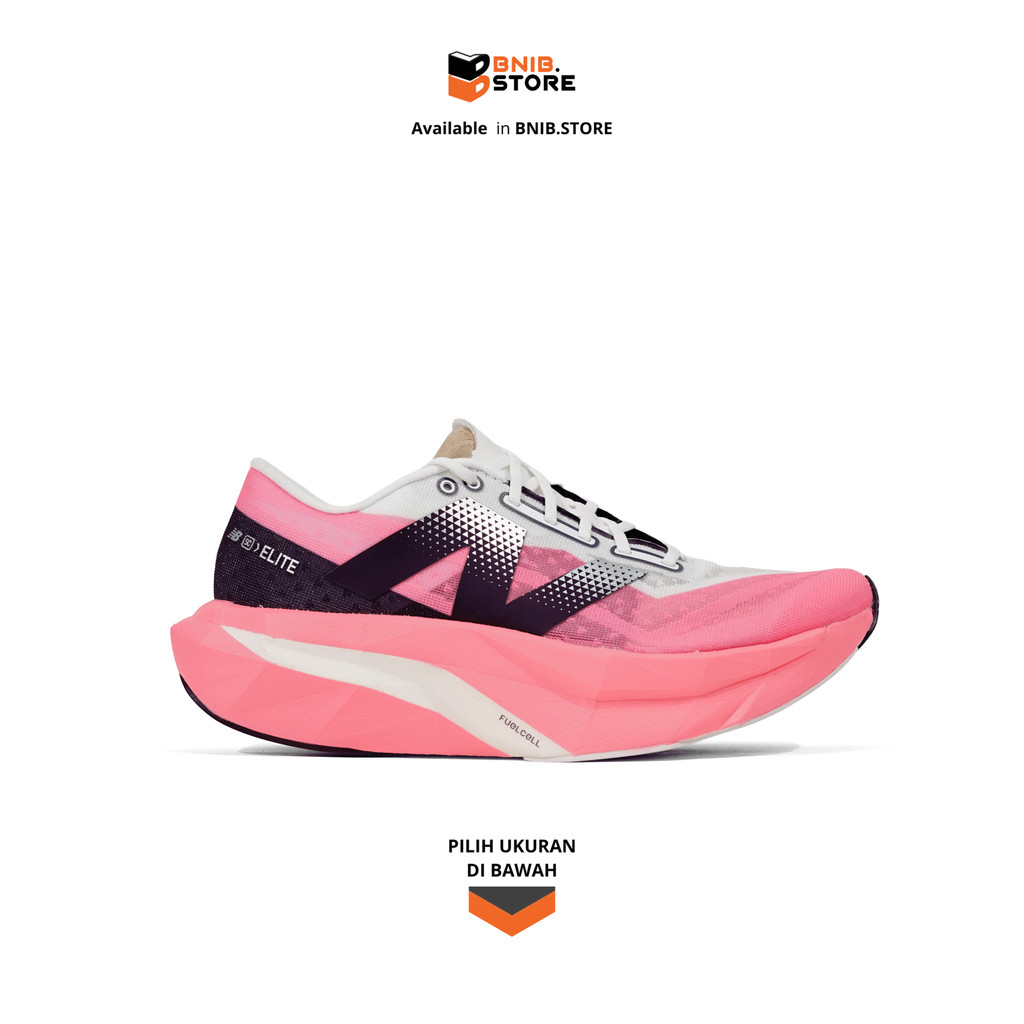 Sepatu Lari Wanita NB FuelCell SuperComp Elite v4 Ultra Pink Original