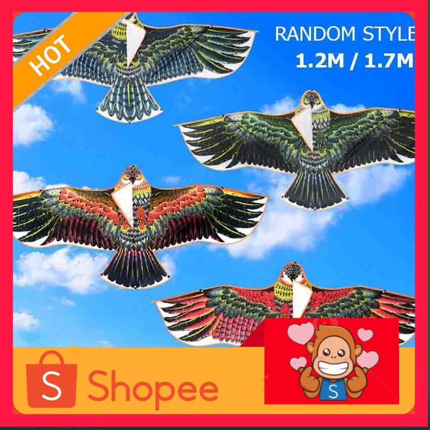 Layangan Elang Jumbo Lukis Kain Layang Elang Mainan Layangan 1.2/1.7M Untuk Acak Outdoor / Layang-La