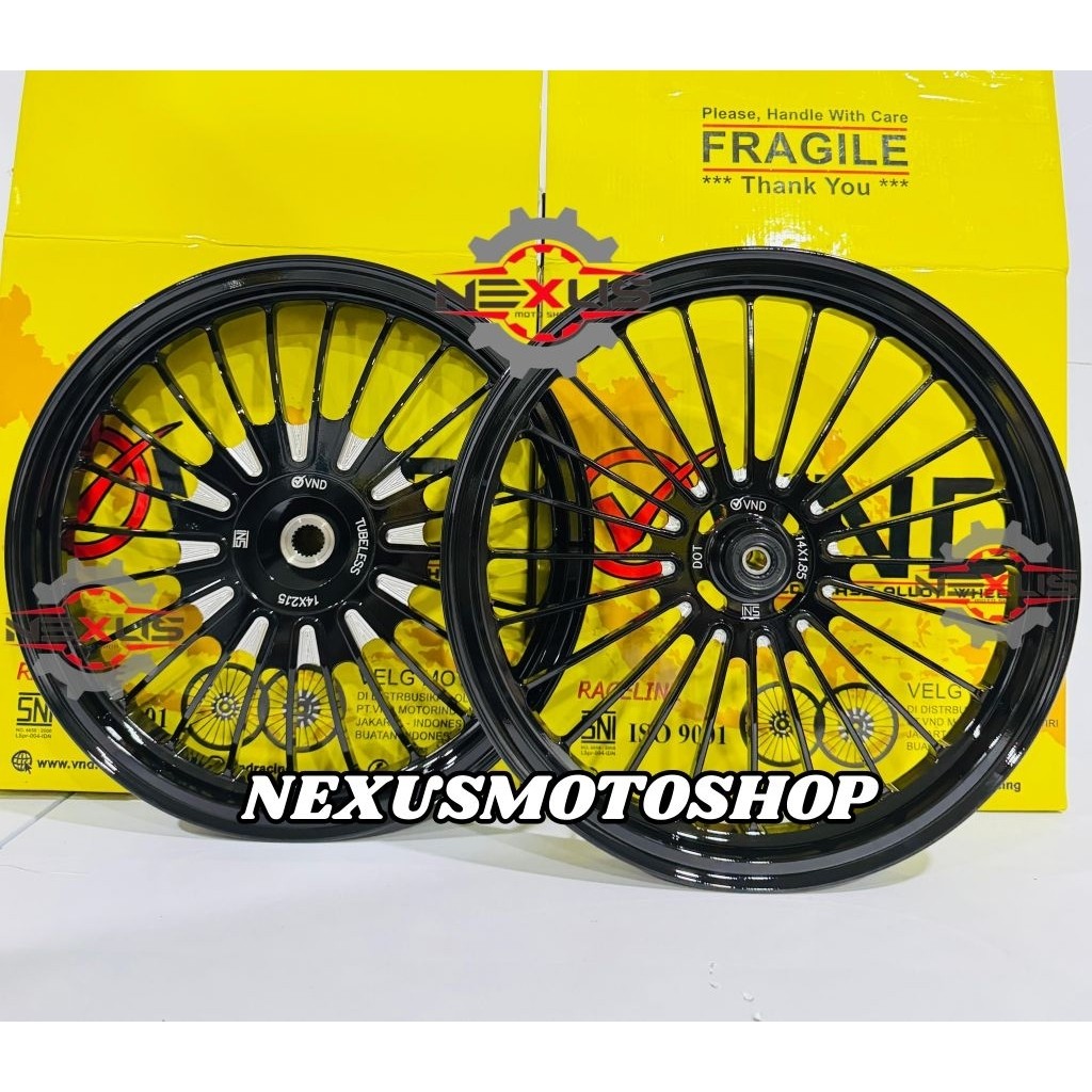 Velg VND Raceline Vario110/ Beat/ Scoppy/ Spacy/ Genio 185x14 & 215x14 Velg Racing Vnd Raceline Beat