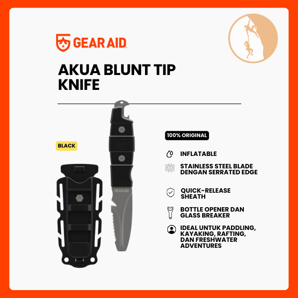 Pisau Rescue/Survival/Aktivitas Air - Gear Aid AKUA Blunt Tip Knife