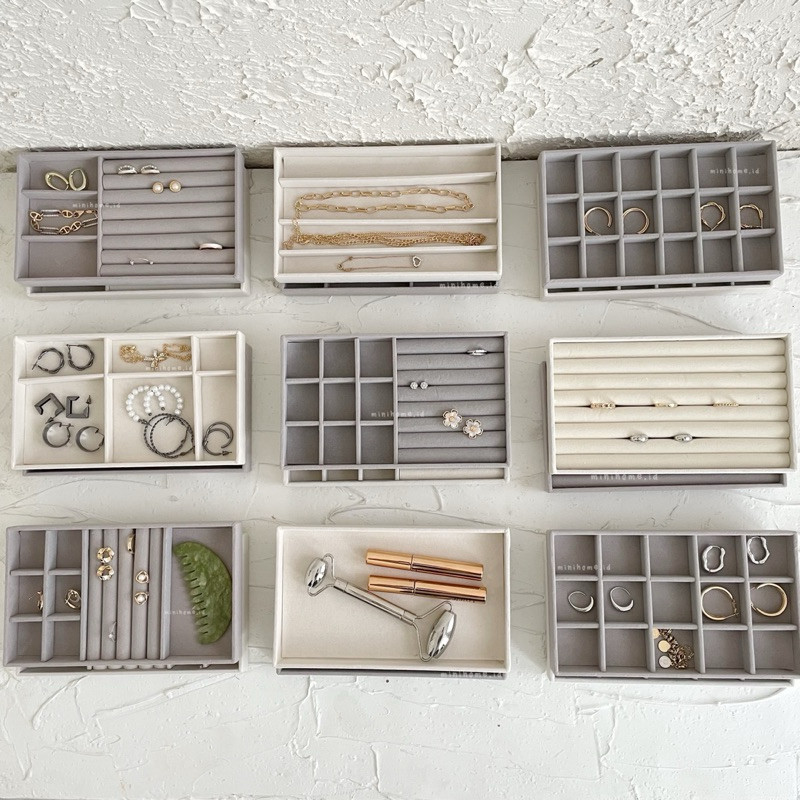 [MINIHOME] ALTA Kotak Perhiasan Display Nampan Cincin Kalung Bludru Tray Accessories Organizer