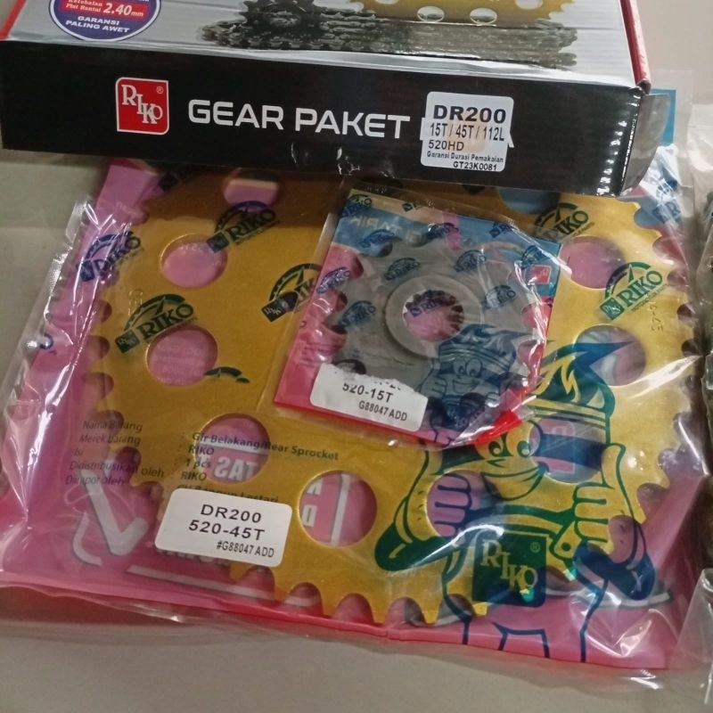 GEAR PAKET DR200 GIRSET SUZUKI DR 200 DR200