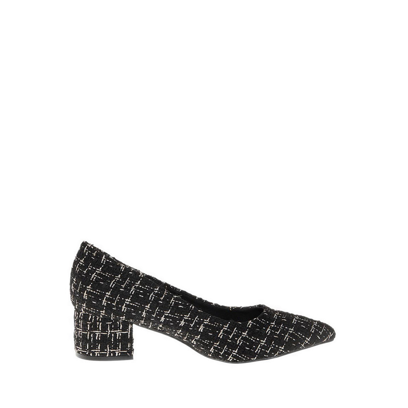 Payless Fioni Women Tweed Mana Low Block Heels - Black_04