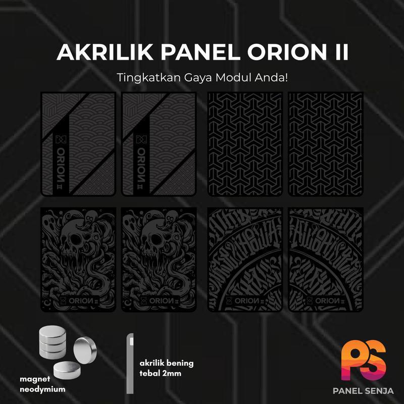 Akrilik Panel Orion 2 / Orion II Panel Hitam Dekoratif -