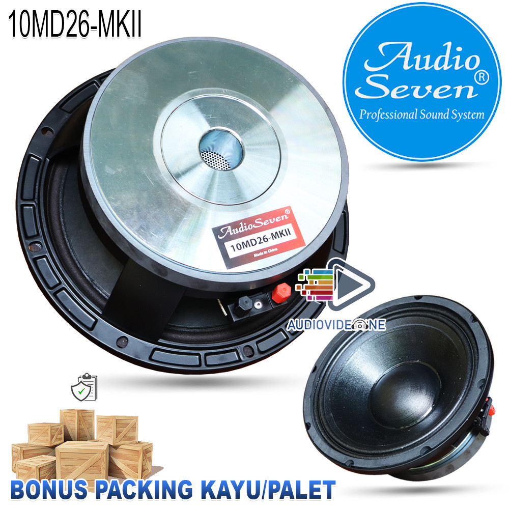 Speaker Komponen Audio Seven AS10MD26 MKII Original Component Spiker 10 Inch Mid Low Bonus Packing K