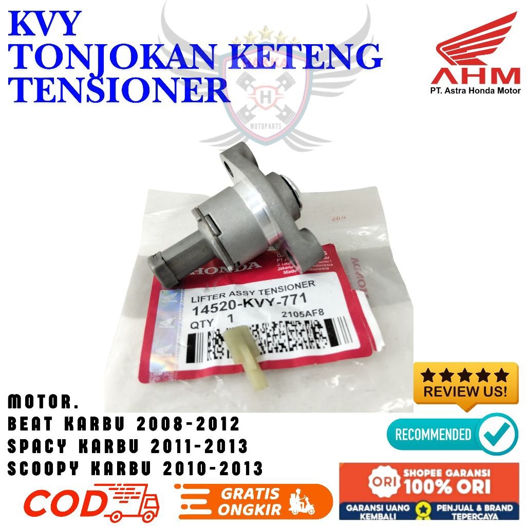 KVY ORIGINAL TENSIONER HONDA SCOOPY KARBU, TENSIONER VARIO 110 KARBU,TENSIONER BEAT KARBU
