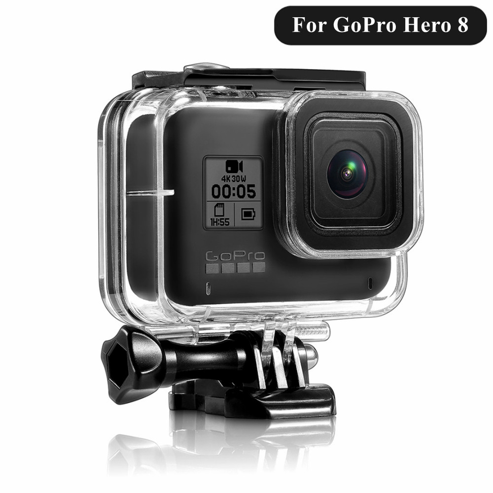 For GoPro Hero 8 Black 60M Housing Waterproof Case Protective Underwater ve Cover For Go Pro 8 GoPro