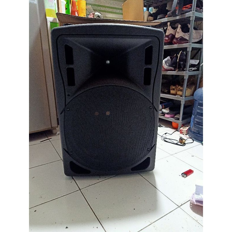 Box speaker 15 inchi kosongan sepasang 2 biji bahan fiber