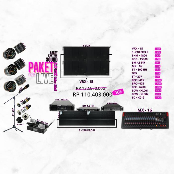 Paket Music Live Cafe Full Betavo | Sound System Array 5000 Watt