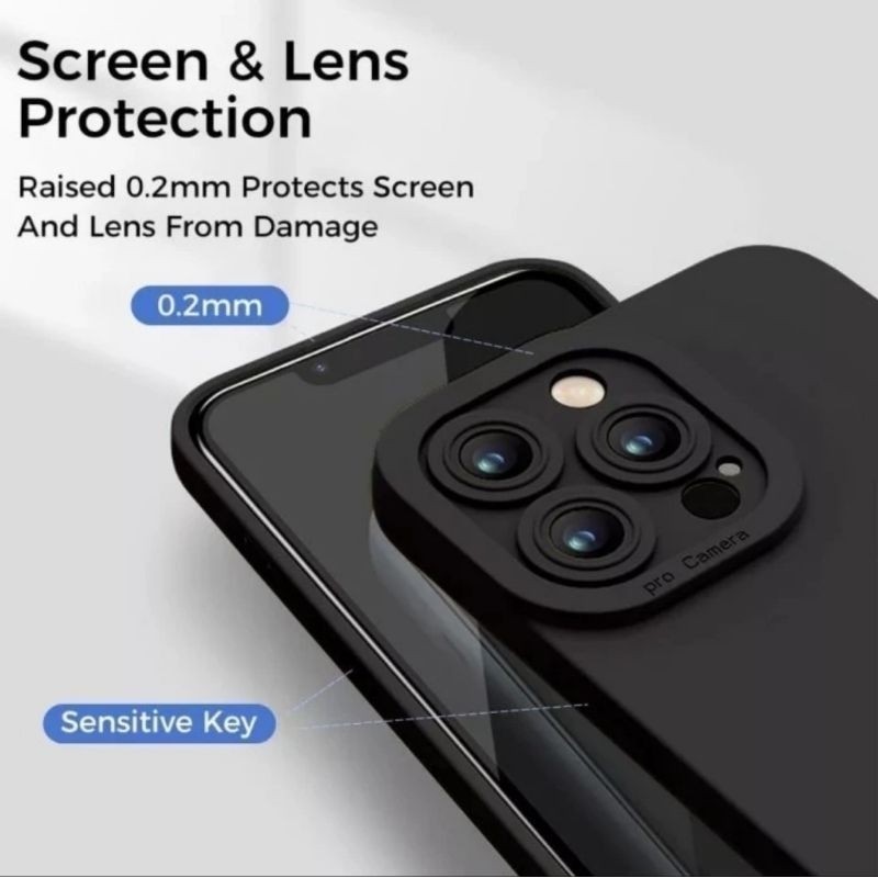 Casing HP Anti Fall for iPhone 15/14/13/12/11/XR/XS & OPPO A Series Silicone Transparent Protector