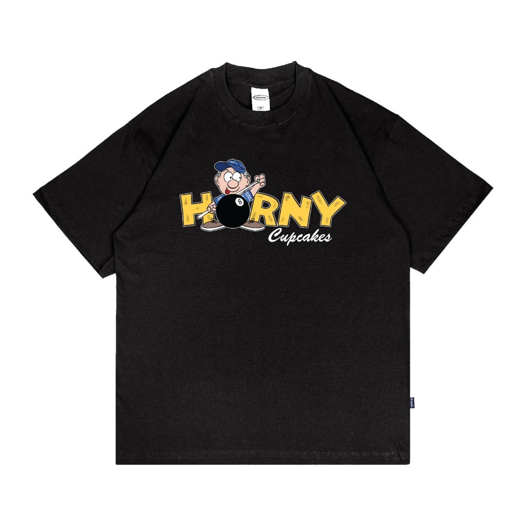 100% Katun Hornycupcakes - T-shirt - Billiard Black