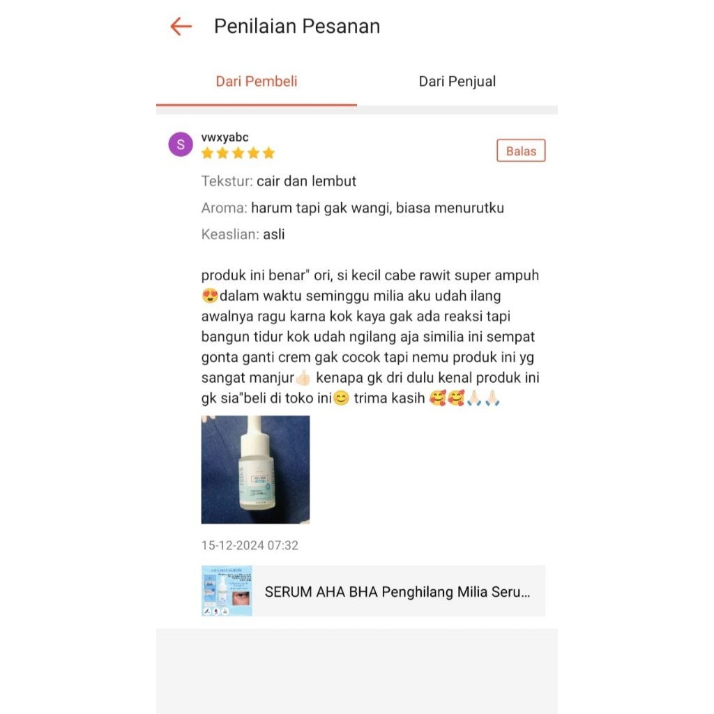 TergacorSERUM AHA BHA Penghilang Milia Serum Milia Obat Milia Penghilang Milia Di Bawah Mata Serum A