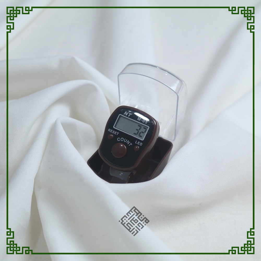 Set Perlengkapan Sholat Tasbih Digital LED SN Alarm 100 SXH Kualitas Premium Cincin Arab