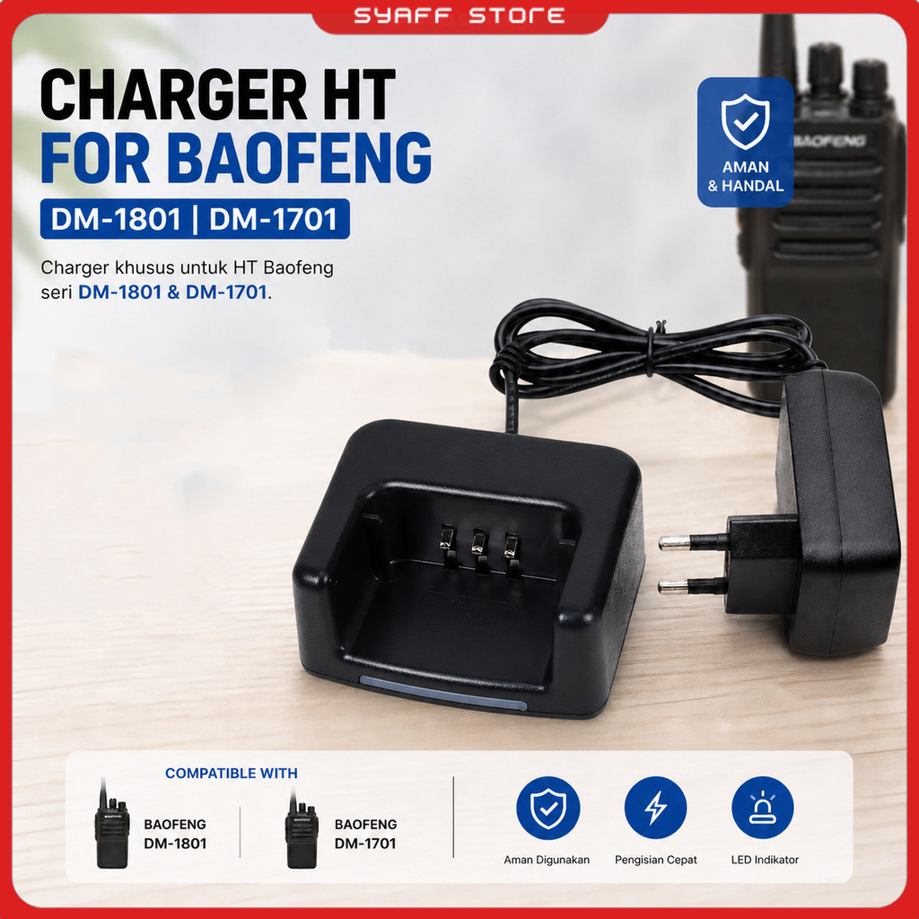 Baofeng Charger Baterai HT Walkie Talkie for Baofeng DM-1801 DM-1701 - DM-8