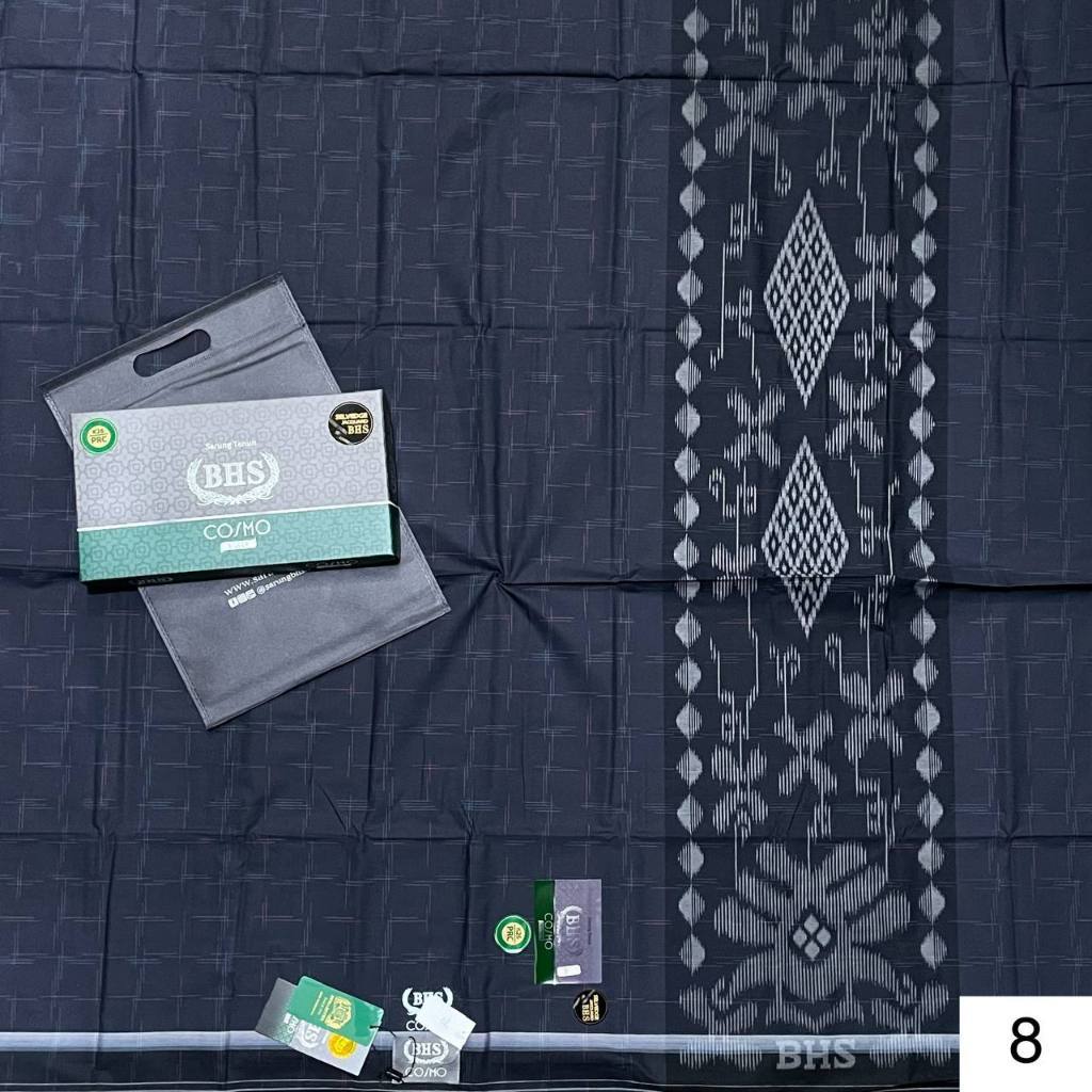 SARUNG BHS COSMO SILVER MOTIF KOTAK-KOTAK DAN POLOS SARUNG BHS TERMURAH