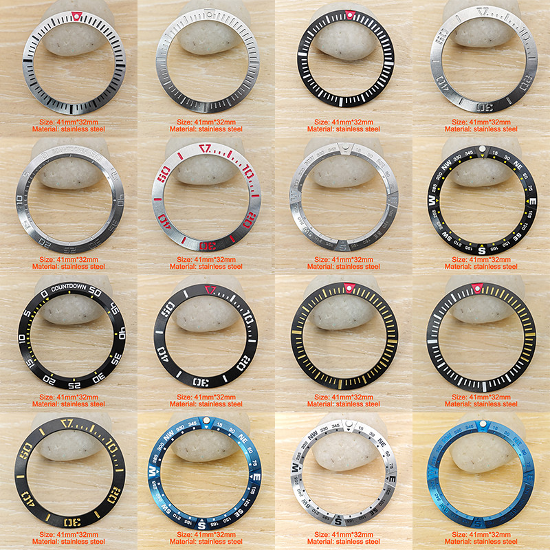 41mm Stainless Steel Wat Bezel ert Fits Series King Samurai Water Ghost SRPF79K1 Wat Cases for NH35 