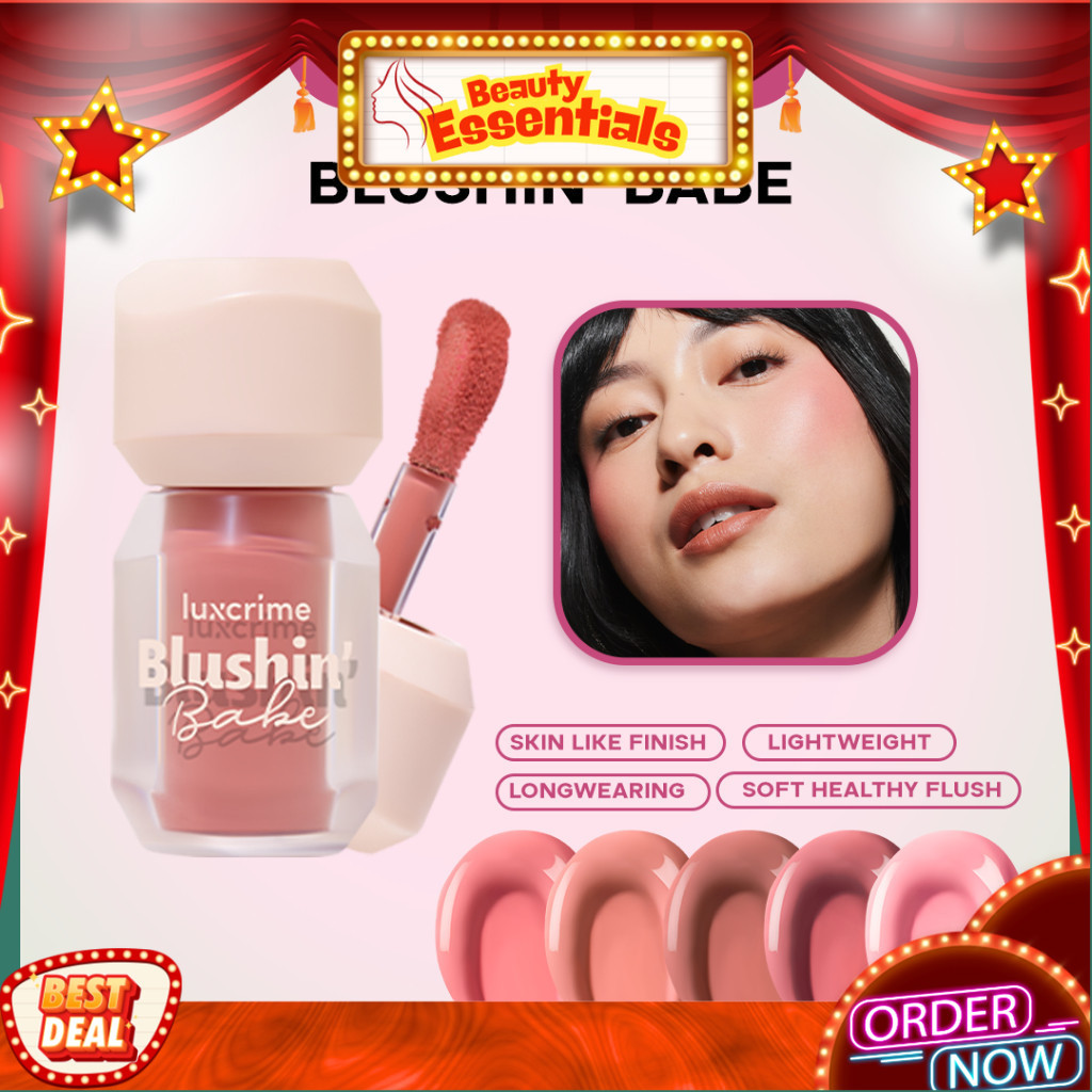 Luxcrime Blushin’ Babe Liquid Blush | Blush Cair Ringan & Cocok untuk Pemula, Buildable