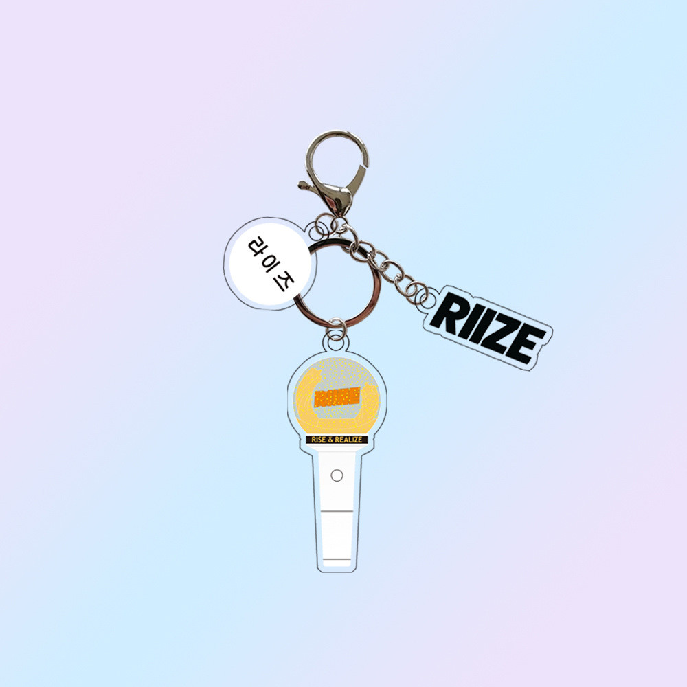 KPOP ATEEZ RIIZE TWS Light Stick Pattern Acrylic Keychains Shinyu Hongjoong Wonbin Fashion Keyring B