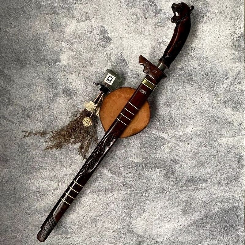 golok panjang Pisau ukir macan barlen 100cm bahan baja per asli