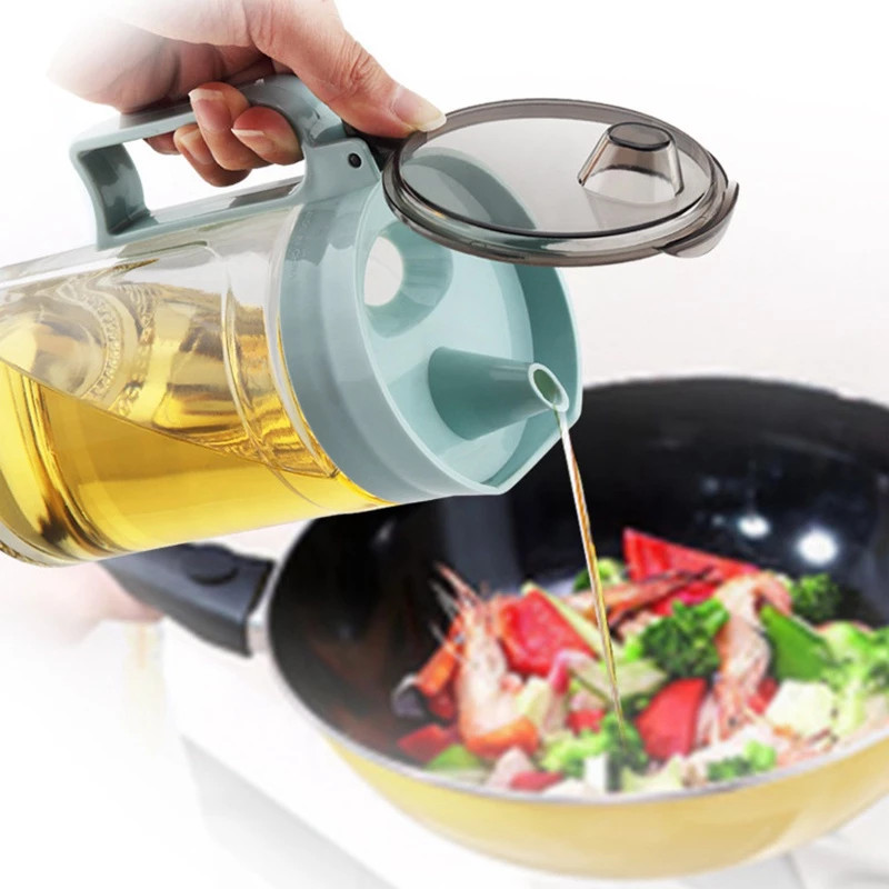 (GAS) Glass OIL POT single maiden 580ML Tempat Minyak Bahan Kaca Olive Oil Pot