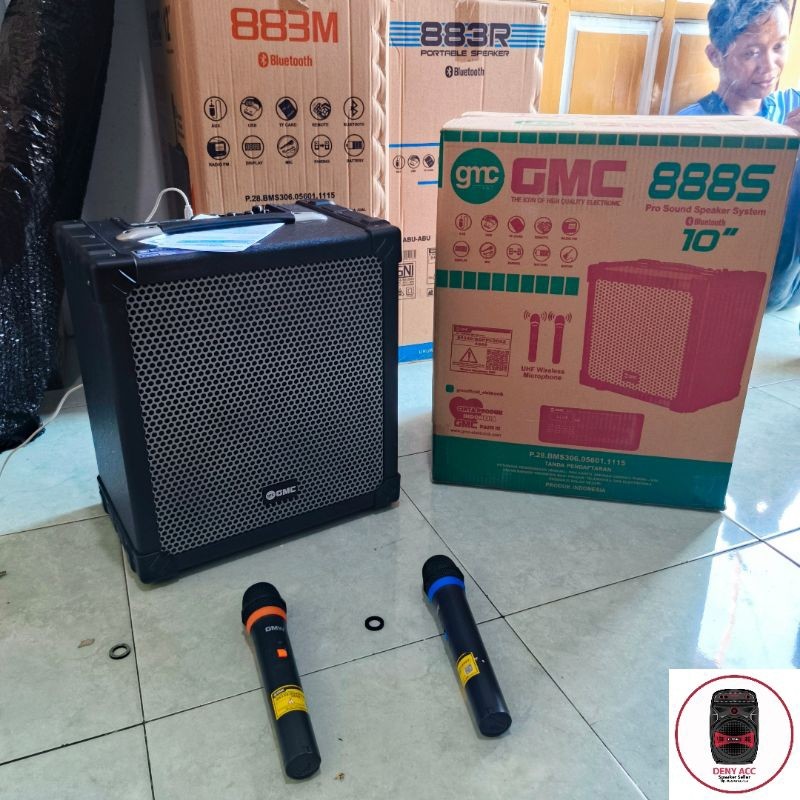 10 INCHI SPEAKER BLUETOOTH GMC 888S KECIL KECIL CABE RAWIT JOSSS SUPER BASS GRATIS MIC 2