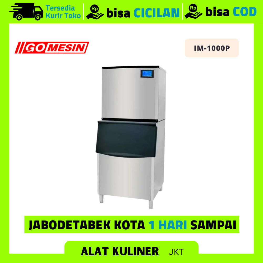 Mesin Es Batu Kristal Gomesin IM-1000P Mesin Pembuat Es Batu Kristal Otomatis Ice Maker Cube
