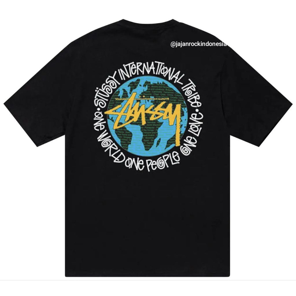 New 12.12 KAOS ST*SSY ONE WORLD TEE Kaos pria brended
