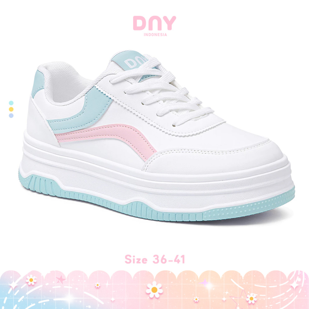 Sepatu DNY Sneakers Wanita Kekinian Cewek  Olahraga Perempuan Import 0487