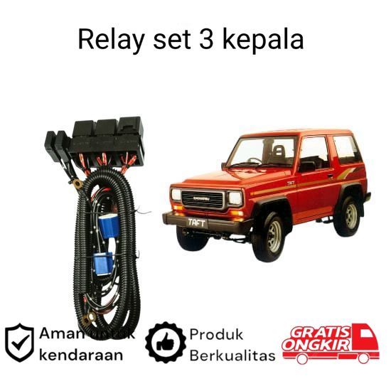 Relay Set Lampu Utama LED H4  Mobil Daihatsu Taft GT Koko