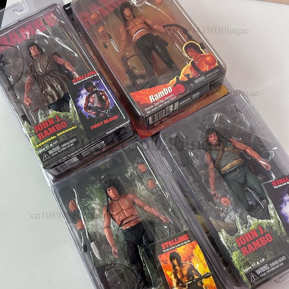 NECA First Blood John J Rambo Stallone Action Figure Rambo 2015 Ver. Special Forces Soler Avenger Sy