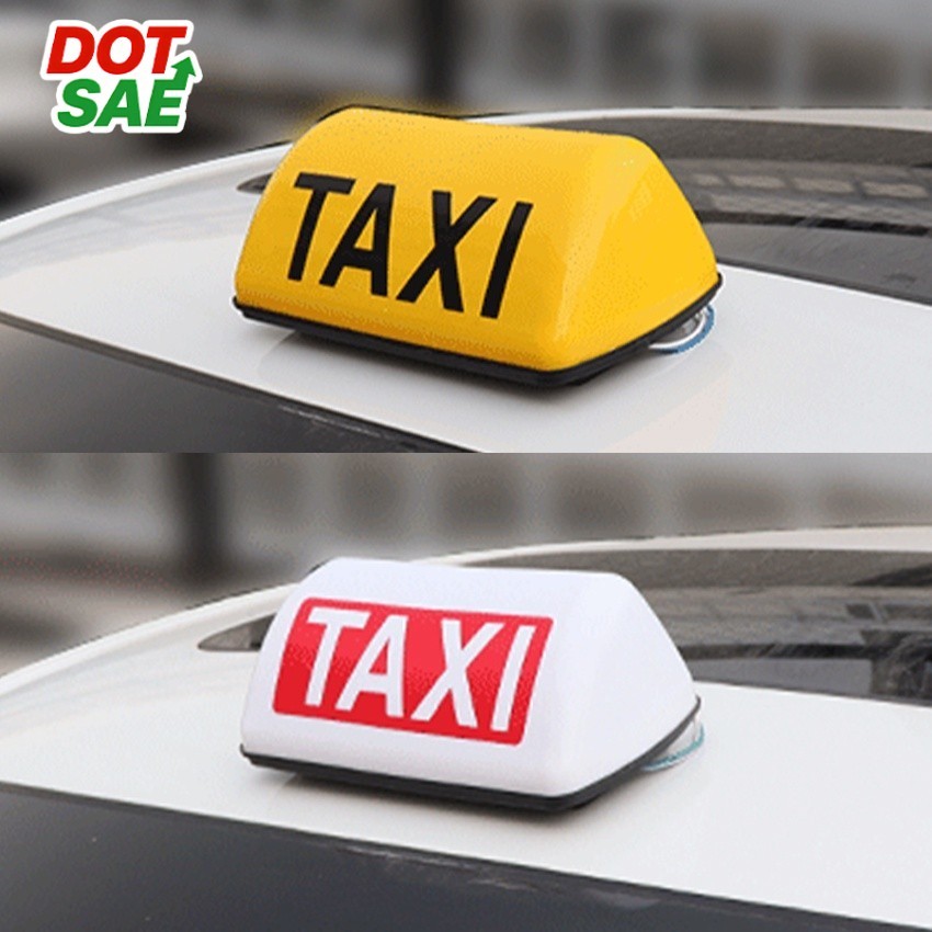 DOT SAE Taxi Lamp /Taxi Tanda Easy To Instalation 12V DC Lampu Tanda Taxi Magnetik LED Taxi Roof Lig