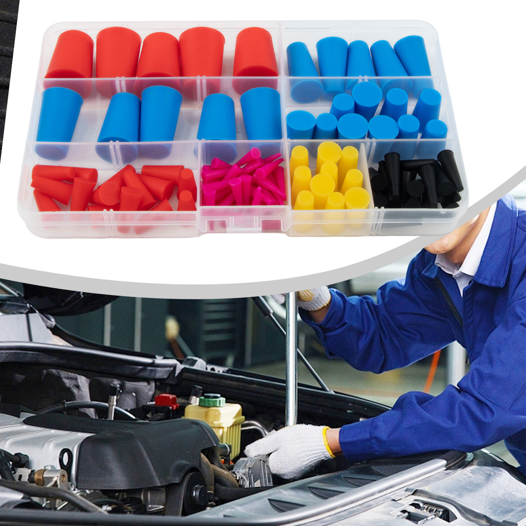 105Pcs Silicone Cone Masking Kit for Heat Resistant Use in Powder Coating Painting Electroplating an