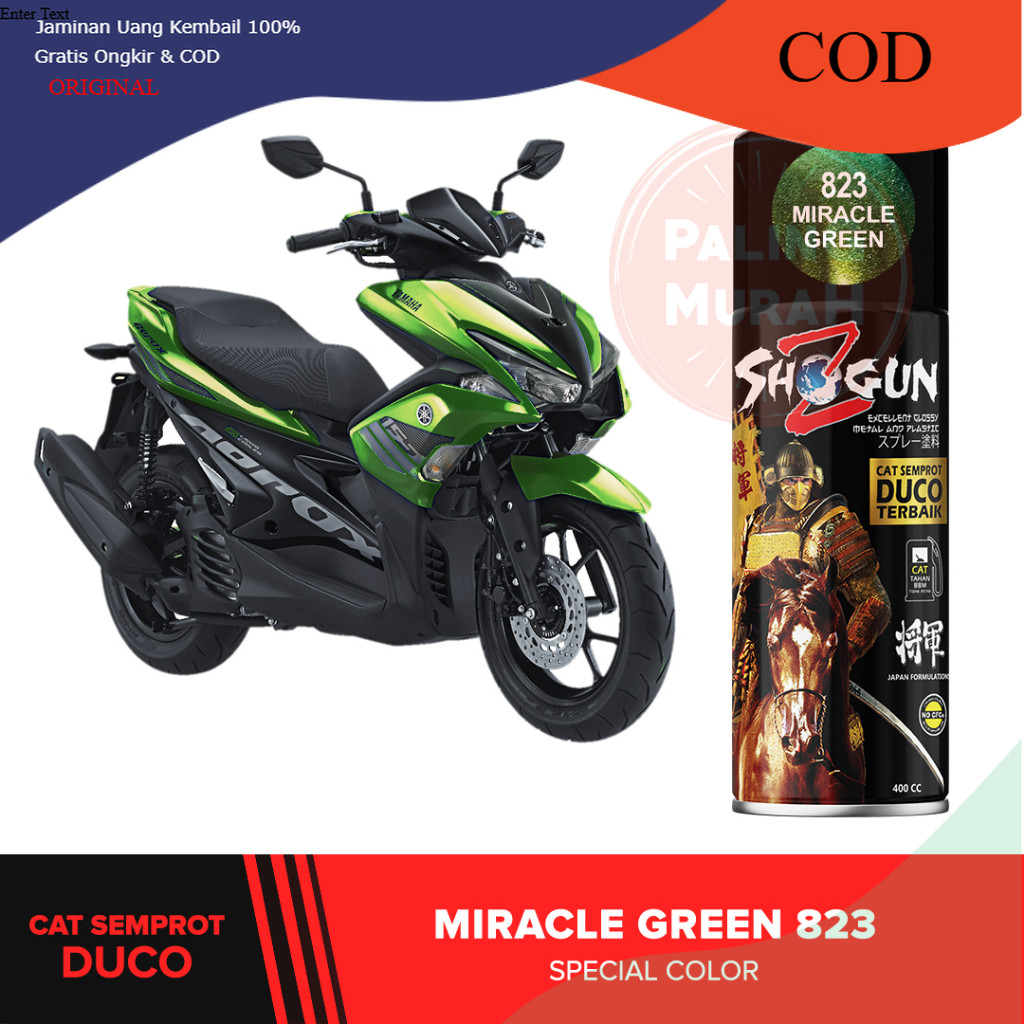 JAPAN Cat Semprot Motor Shogun Z Paint Bunglon Shogun Z Miracle Green 823 - Cat Bunglon Hijau