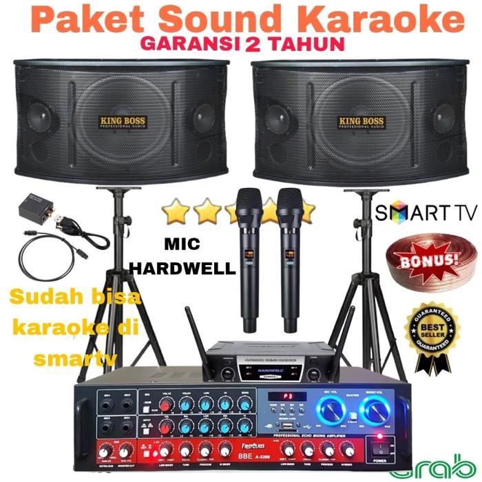 paket karaoke sound System rumahan speaker KING BOSS 12 inch terbagus